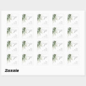 緑と金ゴールドリーフありがとう結婚ステッカー スクエアシール (シート)