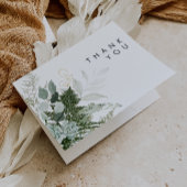 緑と金ゴールドリーフのサンキューカード サンキューカード