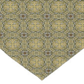 緑と金ゴールドヴィンテージニット模様 ロングテーブルランナー (コーナー)