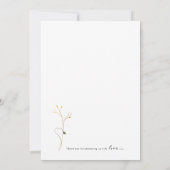 緑と金ゴールド垂直ベビーシャワーありがとう サンキューカード (裏面)