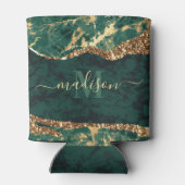 緑と金ゴールド大理石 缶クーラー (裏面)