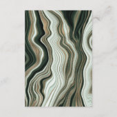 緑と金ゴールド大理石QRコード結婚のエンクロージャカード エンクロージャーカード (裏面)