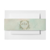 緑と金ゴールド幾何学模様 招待状ベリーバンド (正面例)