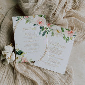 緑と金ゴールド幾何学的バチェロレッテ週末 招待状