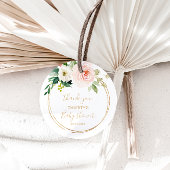 緑と金ゴールド幾何学赤ちゃんシャワーありがとう ラウンドシール