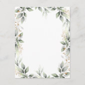 緑と金ゴールド幾何結婚素朴の エンクロージャーカード (裏面)