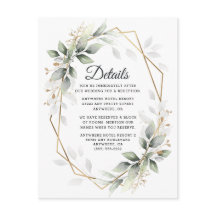 緑と金ゴールド幾何結婚素朴の