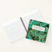 緑と金ゴールド液大理石 ノートブック (内部)