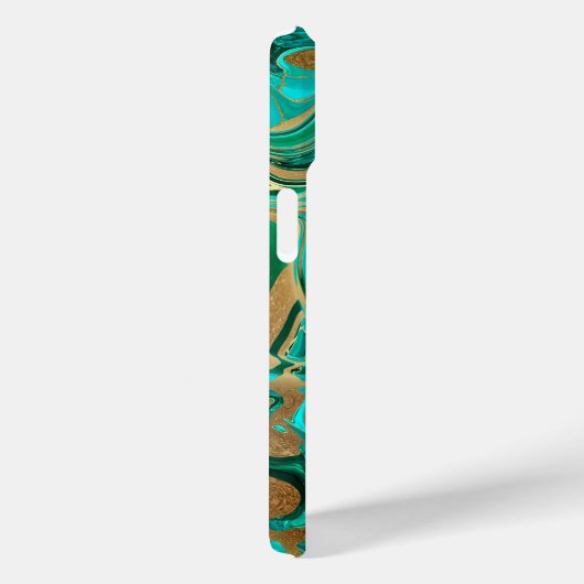 緑と金ゴールド液大理石 Case-Mate iPhoneケース (裏面 / 右)