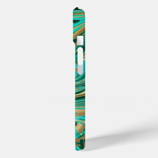 緑と金ゴールド液大理石 Case-Mate iPhoneケース (裏面 / 左)