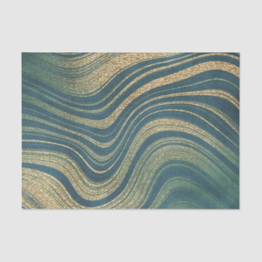 緑と金ゴールド瑪瑙/大理石 薄葉紙 (正面)