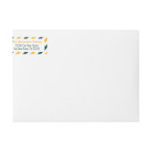 緑と金ゴールド移動ストライプの中 ラップアラウンドラベル (正面)