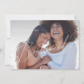 緑と金ゴールド色あせた写真の花嫁カード 招待状 (正面)