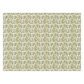 緑と金ゴールド葉。パターン テーブルクロス (正面(横))