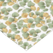 緑と金ゴールド葉。パターン テーブルクロス (アングル)