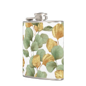 緑と金ゴールド葉。パターン フラスク (左)