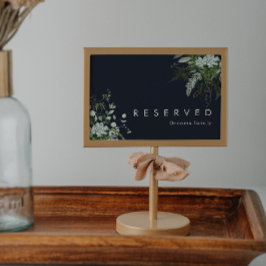 緑と金ゴールド葉 |濃い海軍の予約記号