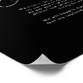 緑と金ゴールド葉 |黒いプラグ抜き式 ポスター (角)