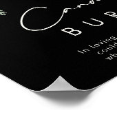 緑と金ゴールド葉 | Blackこのキャンドルは燃える ポスター (角)