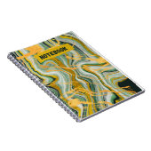 緑と金ゴールド詳細デザイン ノートブック (右側)