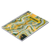 緑と金ゴールド詳細デザイン ノートブック (左側)