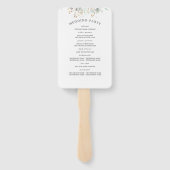 緑と金ゴールド離れの結婚式 プログラム ハンドファン (裏面)