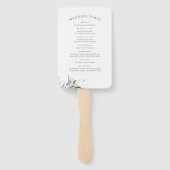 緑と金ゴールド離れの結婚式 プログラム ハンドファン (裏面)