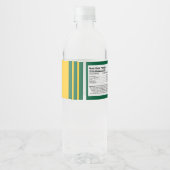 緑と金ゴールド黄色の卒業水瓶ラベル ペットボトルラベル (裏面)