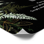 緑と金ゴールド | 共有写真QRコード記号 ポスター (角)