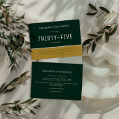 緑と金ゴールド | 学校懇親会同窓生パーティー 招待状