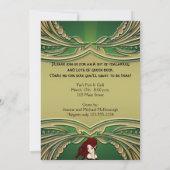 緑と金色のセントパトリックパーティー招待状 招待状 (裏面)