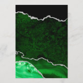 緑と銀のフェイクグリッターアゲ結婚ート メニュー (裏面)