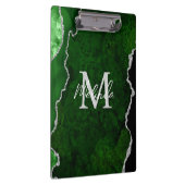 緑と銀の大理石瑪瑙 クリップボード (右)