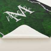 緑と銀の大理石瑪瑙 シェルパブランケット (3/4)