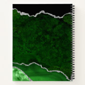 緑と銀の大理石瑪瑙 ノートブック (裏面)