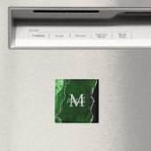 緑と銀の大理石瑪瑙 マグネット (インサイチュ (食洗機))