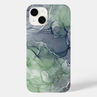 緑と青のインク Case-Mate iPhone 14ケース