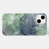 緑と青のインク Case-Mate iPhoneケース (裏面 (横))