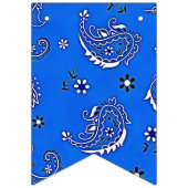 緑と青のカウボーイテディベアパターンその男の子 バンティングフラッグ (第2の旗)