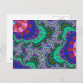 緑と青のギア ポストカード (正面/裏面)