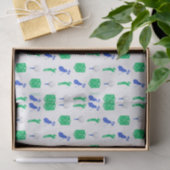 緑と青のゴルフアイコン 薄葉紙 (ギフト)