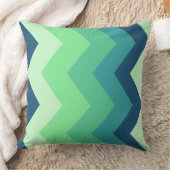 緑と青のシボロンパターン クッション (ブランケット)