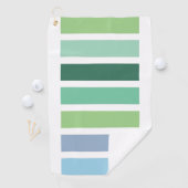 緑と青のストライプ ゴルフタオル (インサイチュ)