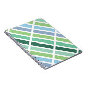 緑と青のストライプ ノートブック (右側)