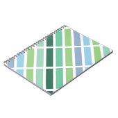 緑と青のストライプ ノートブック (左側)