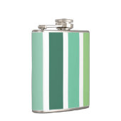 緑と青のストライプ フラスク (右)