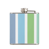 緑と青のストライプ フラスク (裏面)