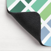 緑と青のストライプ マウスパッド (コーナー)