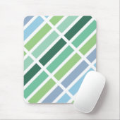 緑と青のストライプ マウスパッド (マウス)