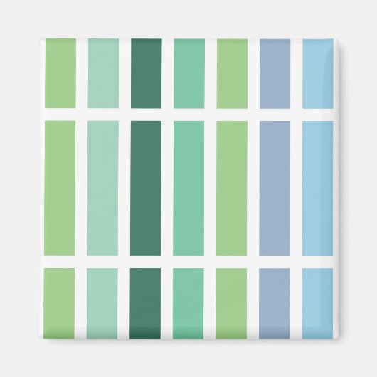 緑と青のストライプ マグネット (正面)